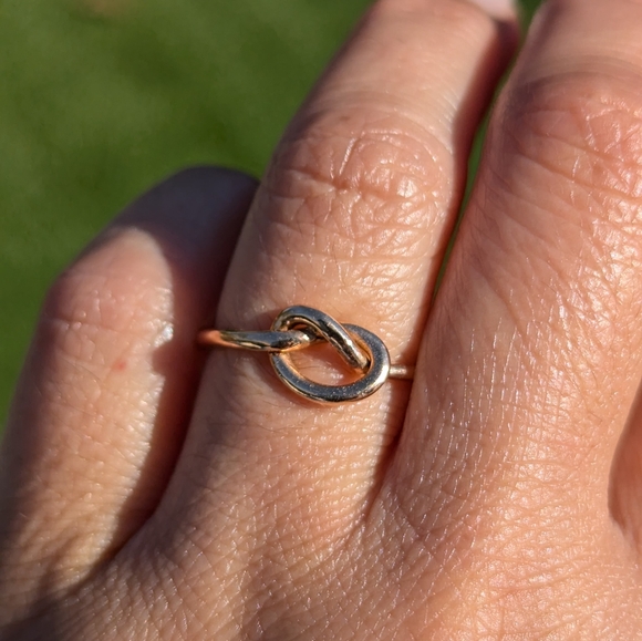 14K Solid Rose Gold Love Knot - Picture 6 of 8